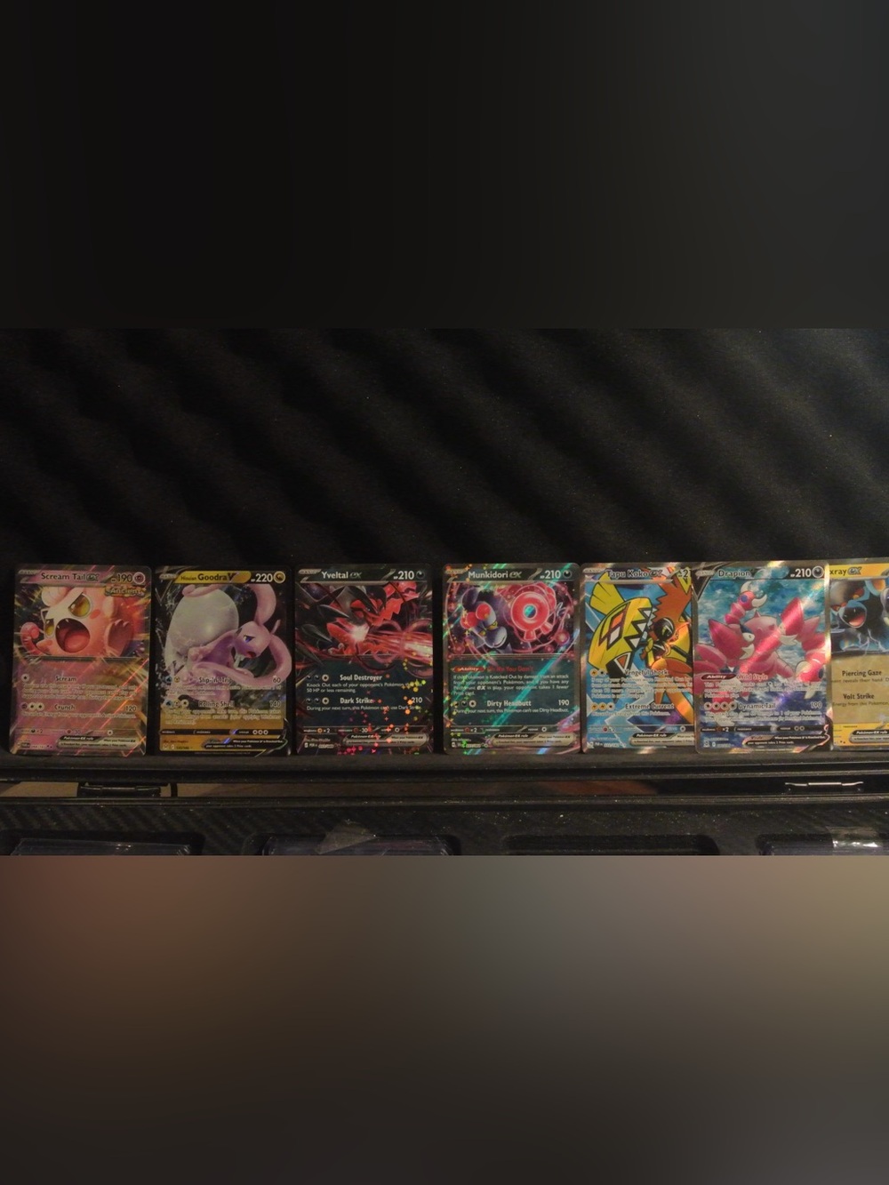 Pokemon Trading Cards Vivid Pink, Yellow, Blue, Black, Gold Holo Set